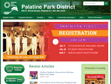 Tablet Screenshot of palatineparks.org